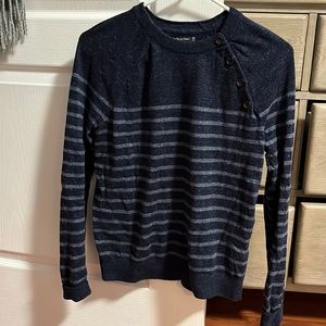 Striped Abercrombie and Fitch Sweater with Button Detail